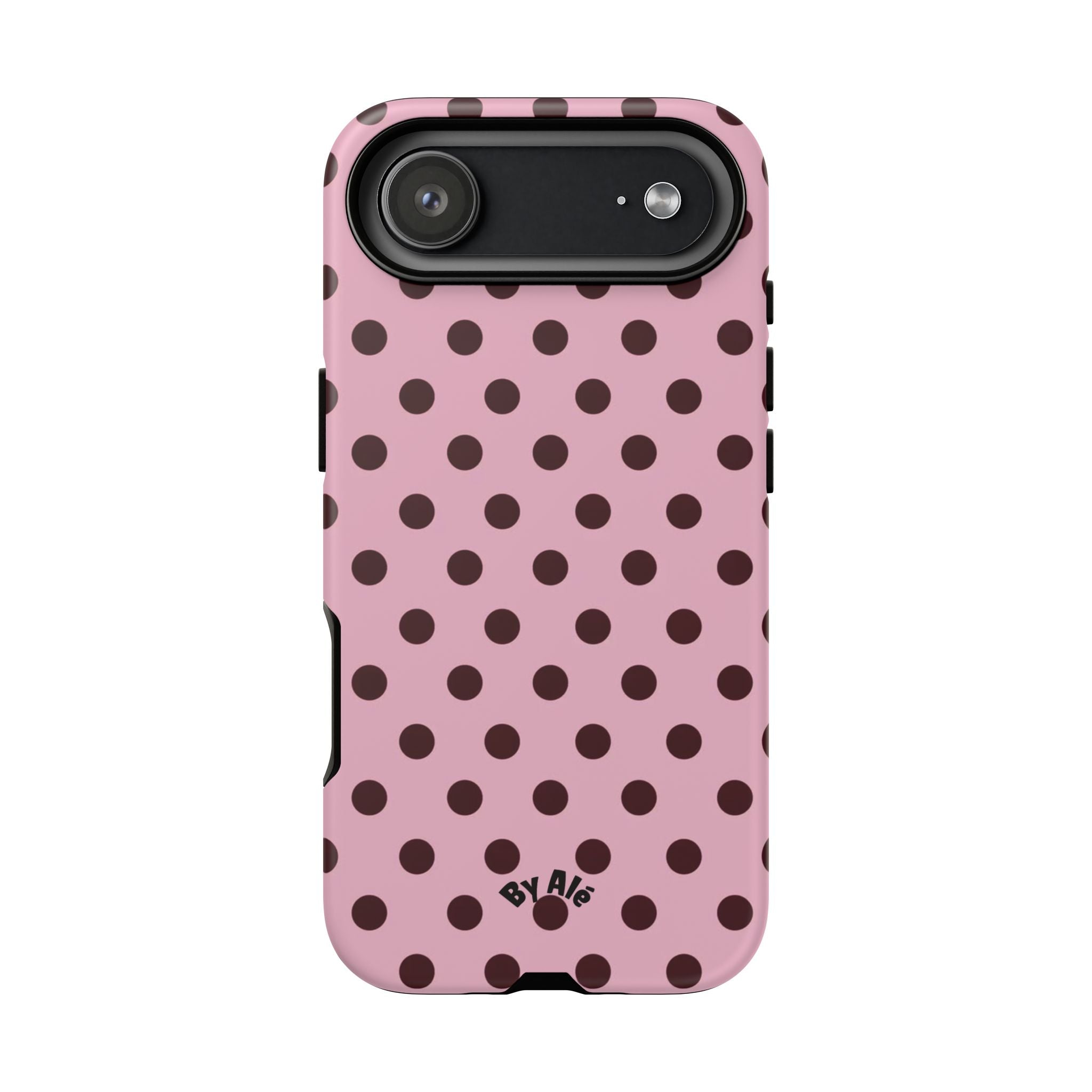 Pink Polka Dot Tough Phone Case – Protective iPhone Cover