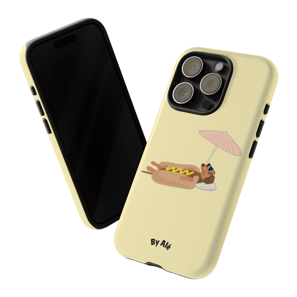 Dachshund Day Off - iPhone case