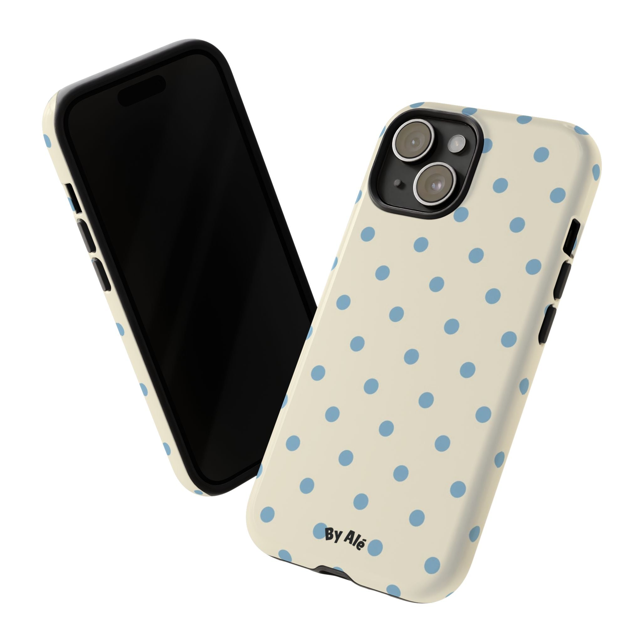 Pastel Blue Polka Dot Tough Phone Case — Cute Protective iPhone Cover