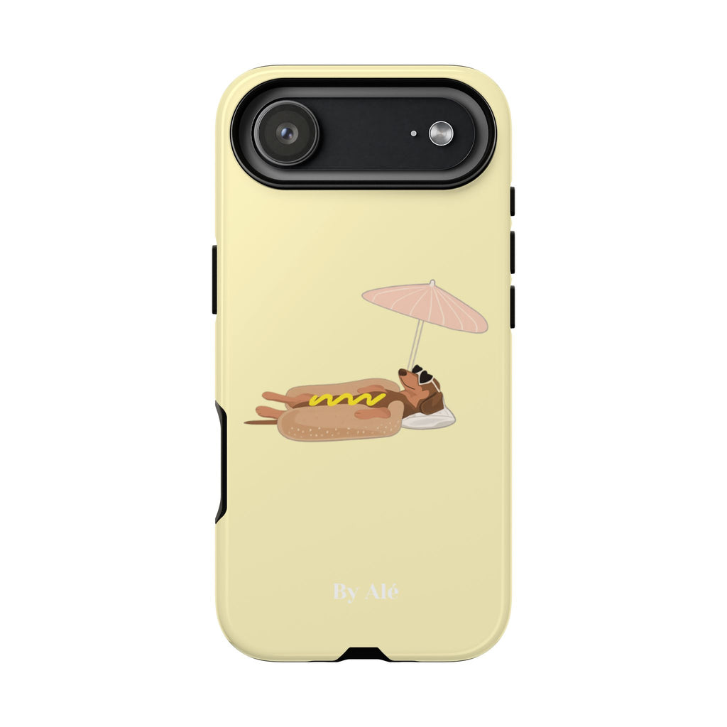Dachshund Day Off - iPhone case