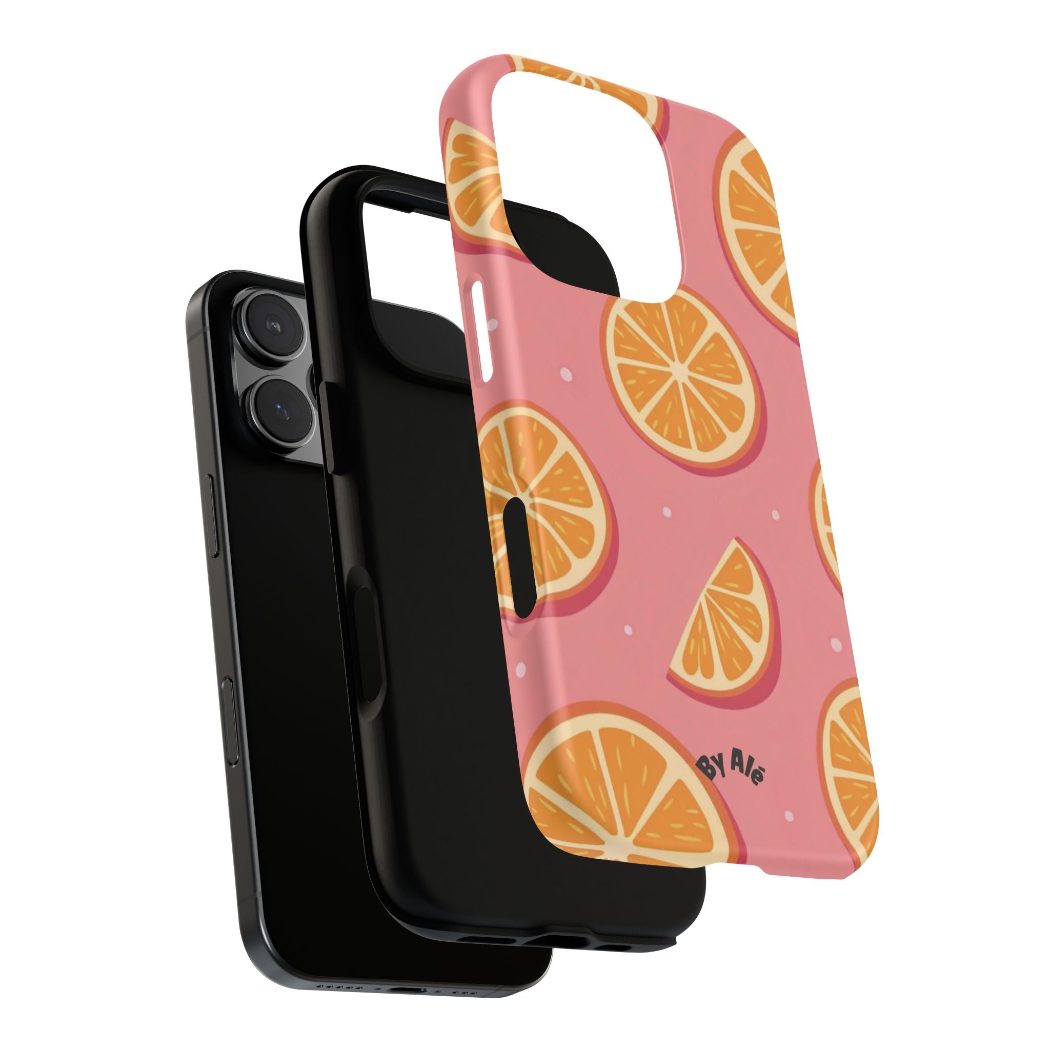 Pink Citrus Phone Case — Orange Slice Pattern Tough Case