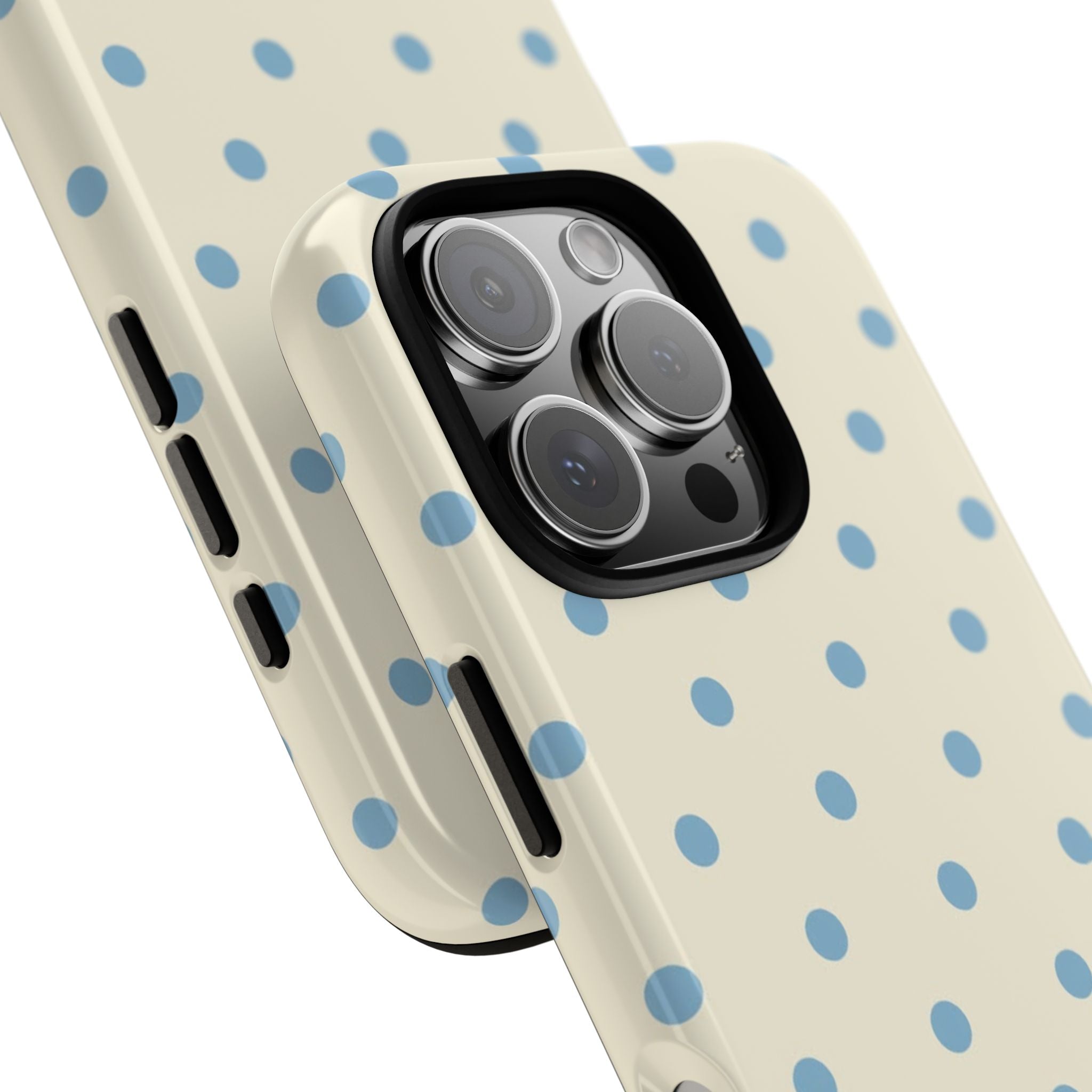 Pastel Blue Polka Dot Tough Phone Case — Cute Protective iPhone Cover