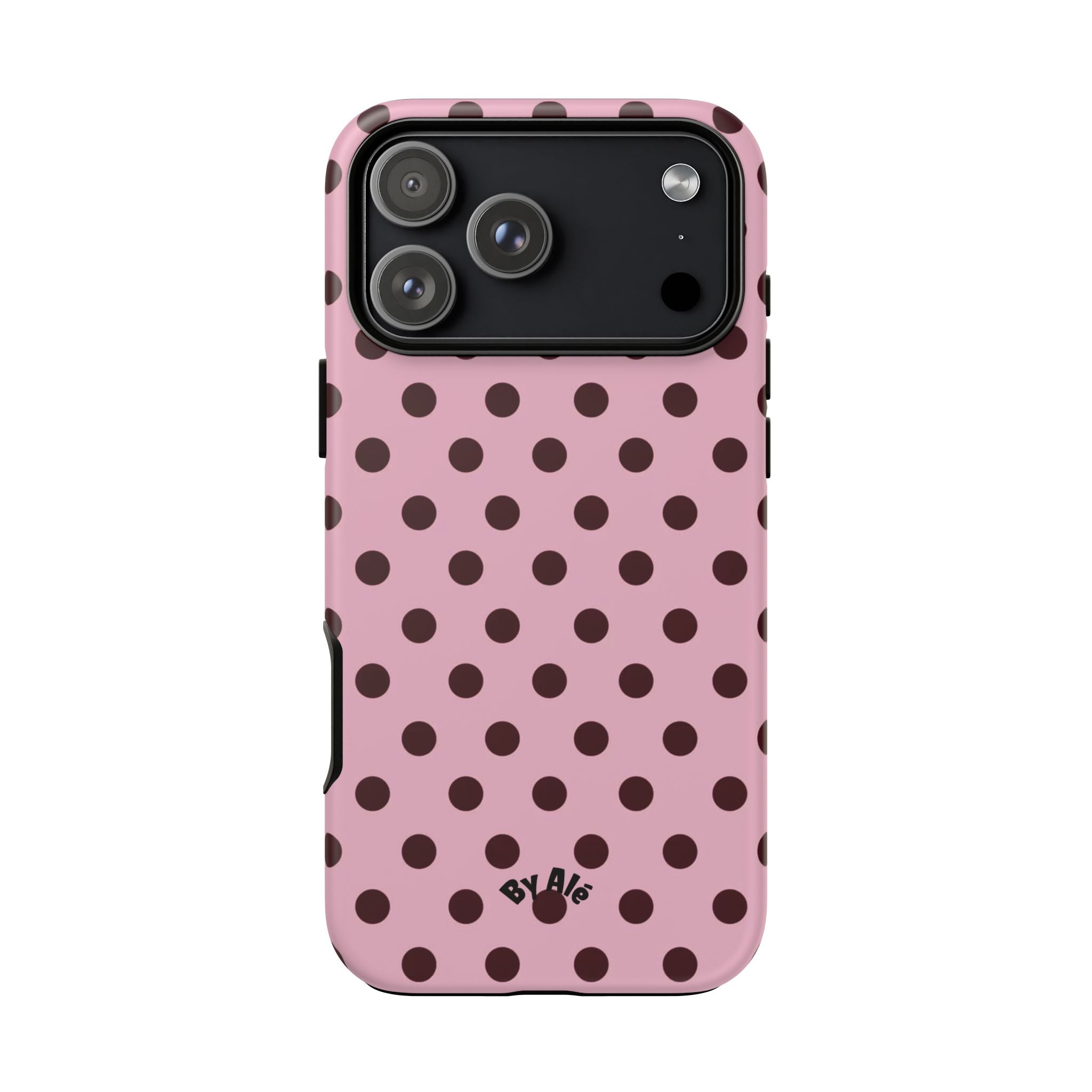 Pink Polka Dot Tough Phone Case – Protective iPhone Cover