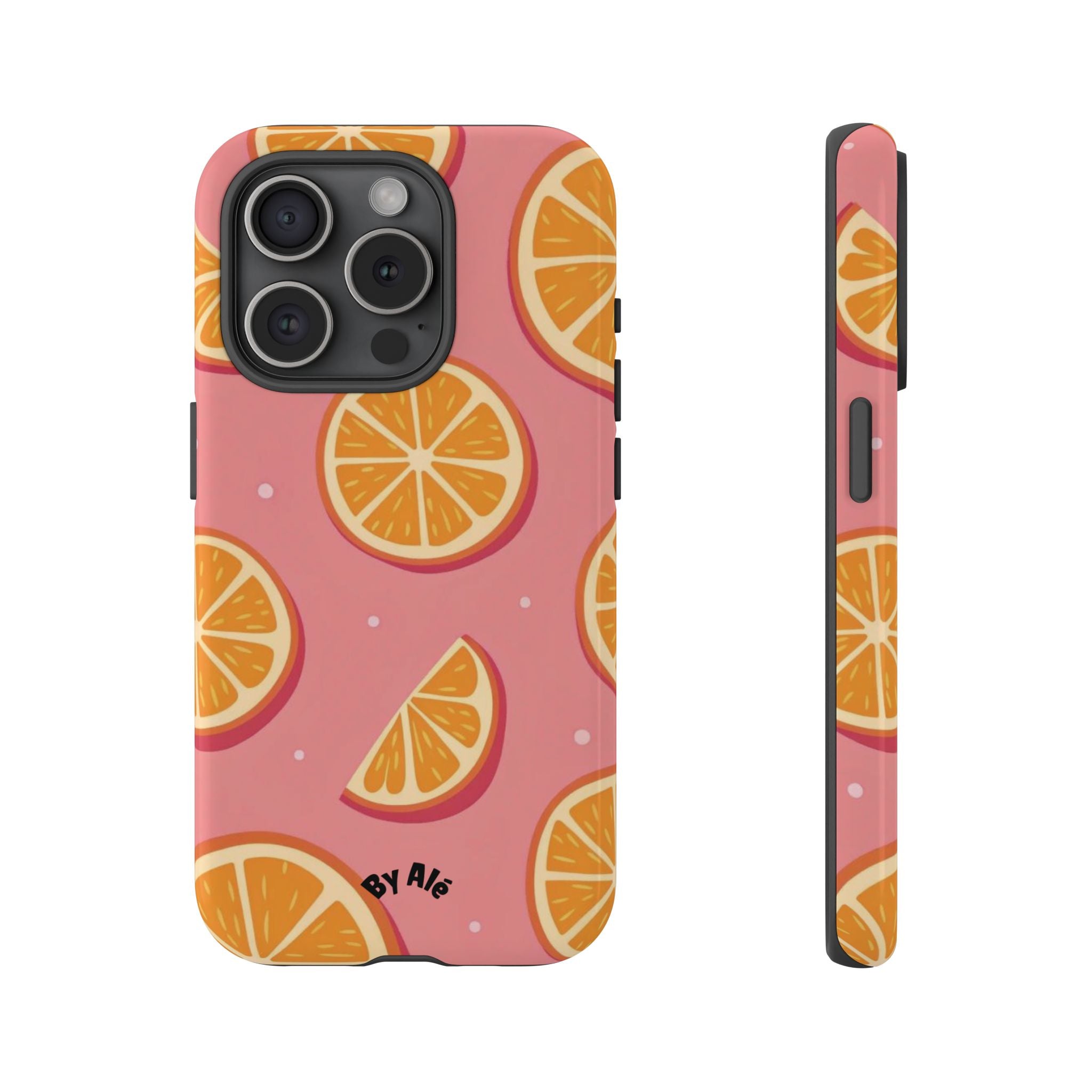 Pink Citrus Phone Case — Orange Slice Pattern Tough Case