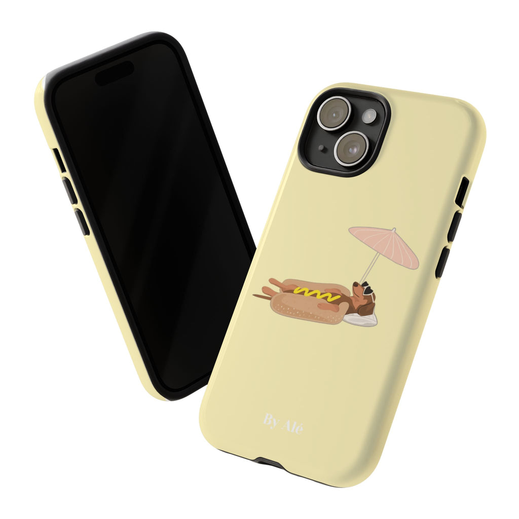 Dachshund Day Off - iPhone case