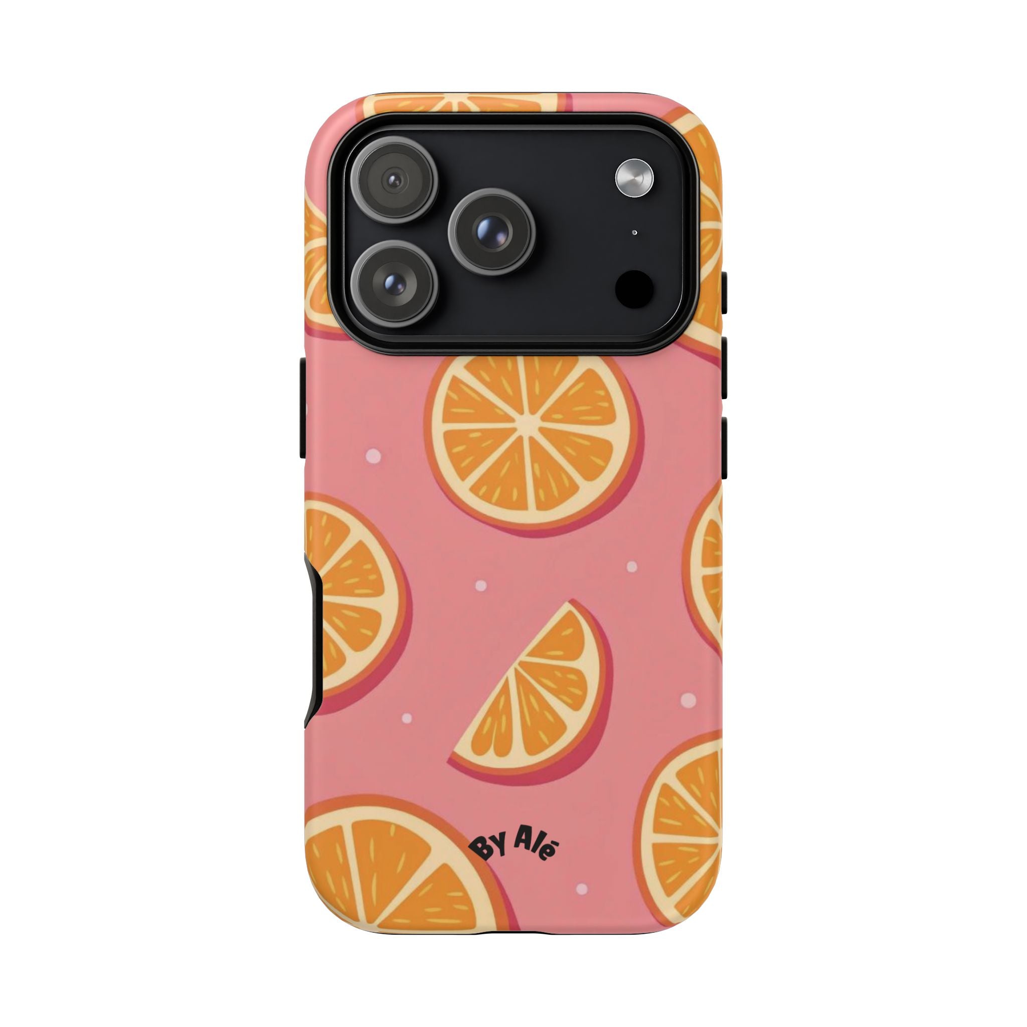 Pink Citrus Phone Case — Orange Slice Pattern Tough Case