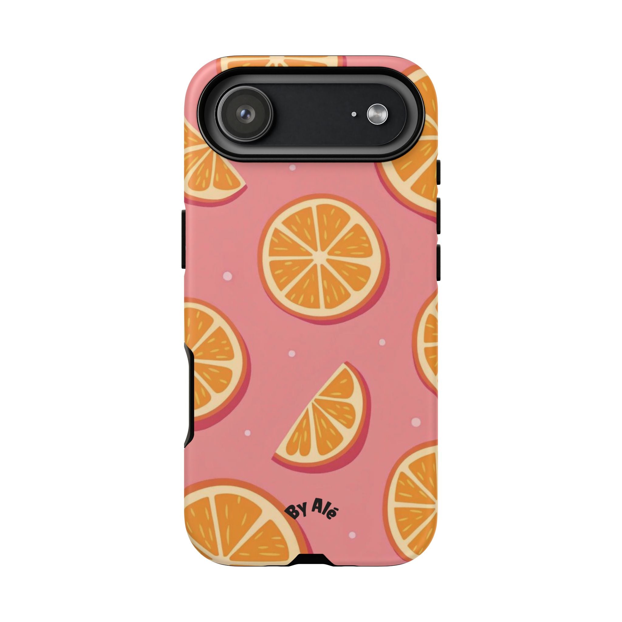 Pink Citrus Phone Case — Orange Slice Pattern Tough Case