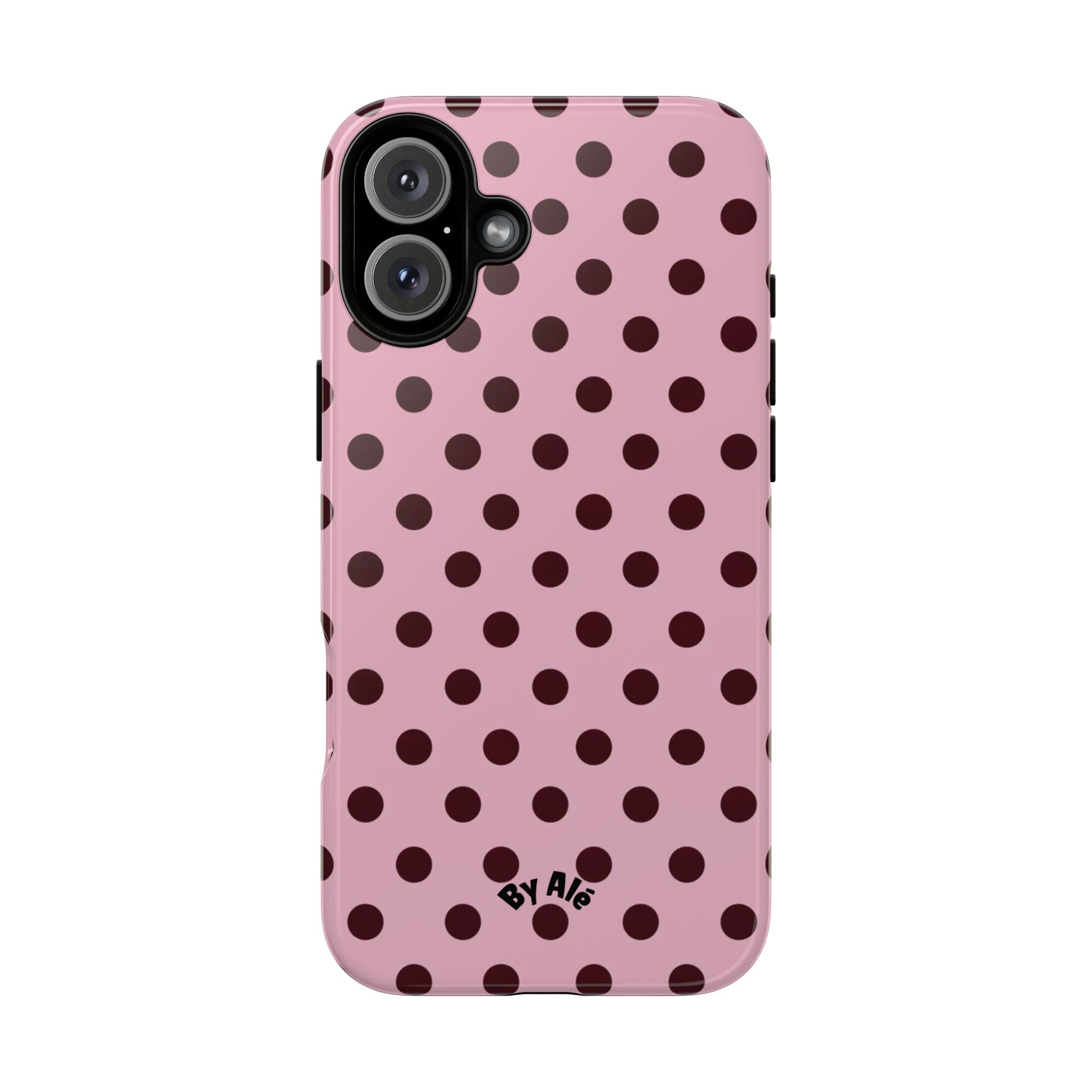 Pink Polka Dot Tough Phone Case – Protective iPhone Cover