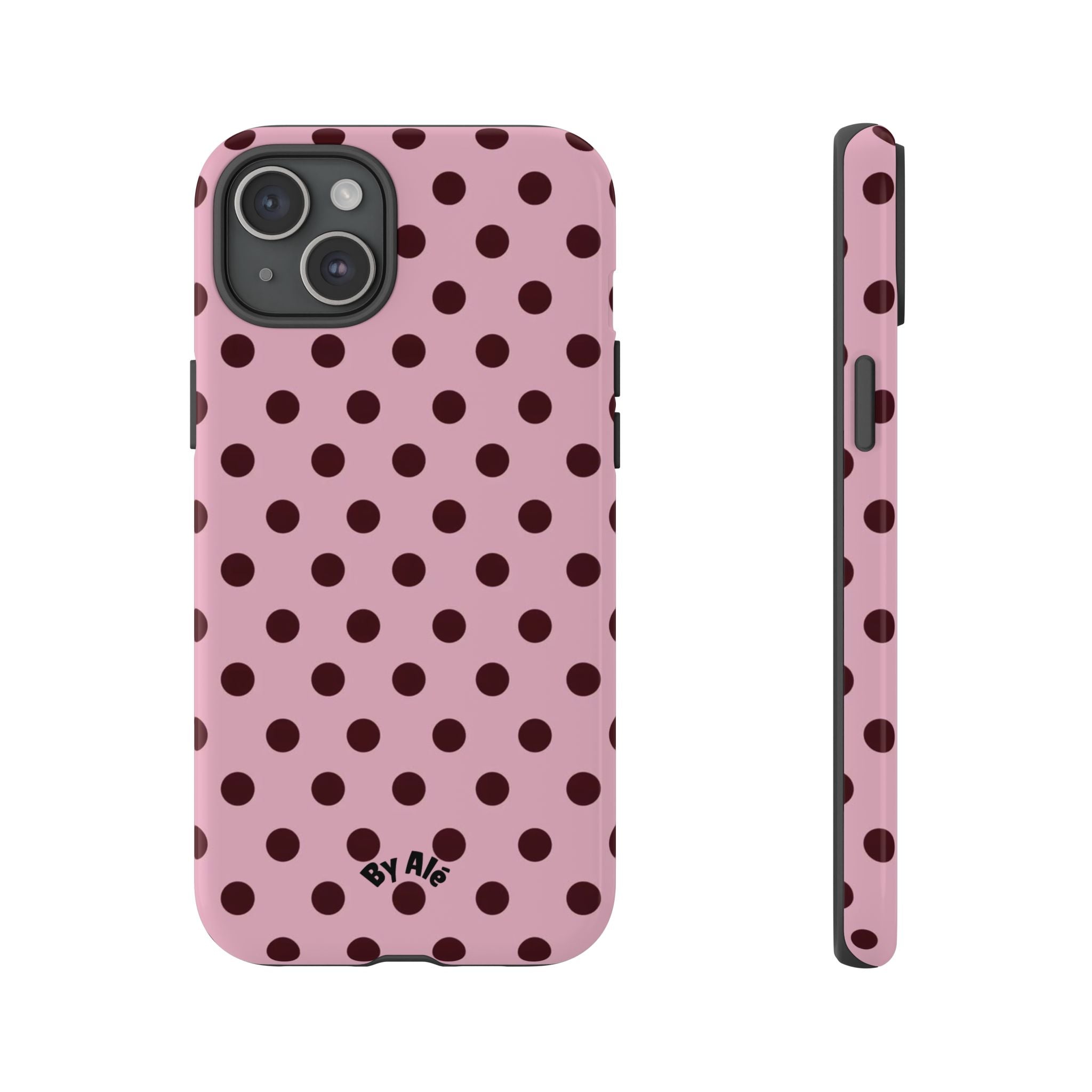 Pink Polka Dot Tough Phone Case – Protective iPhone Cover