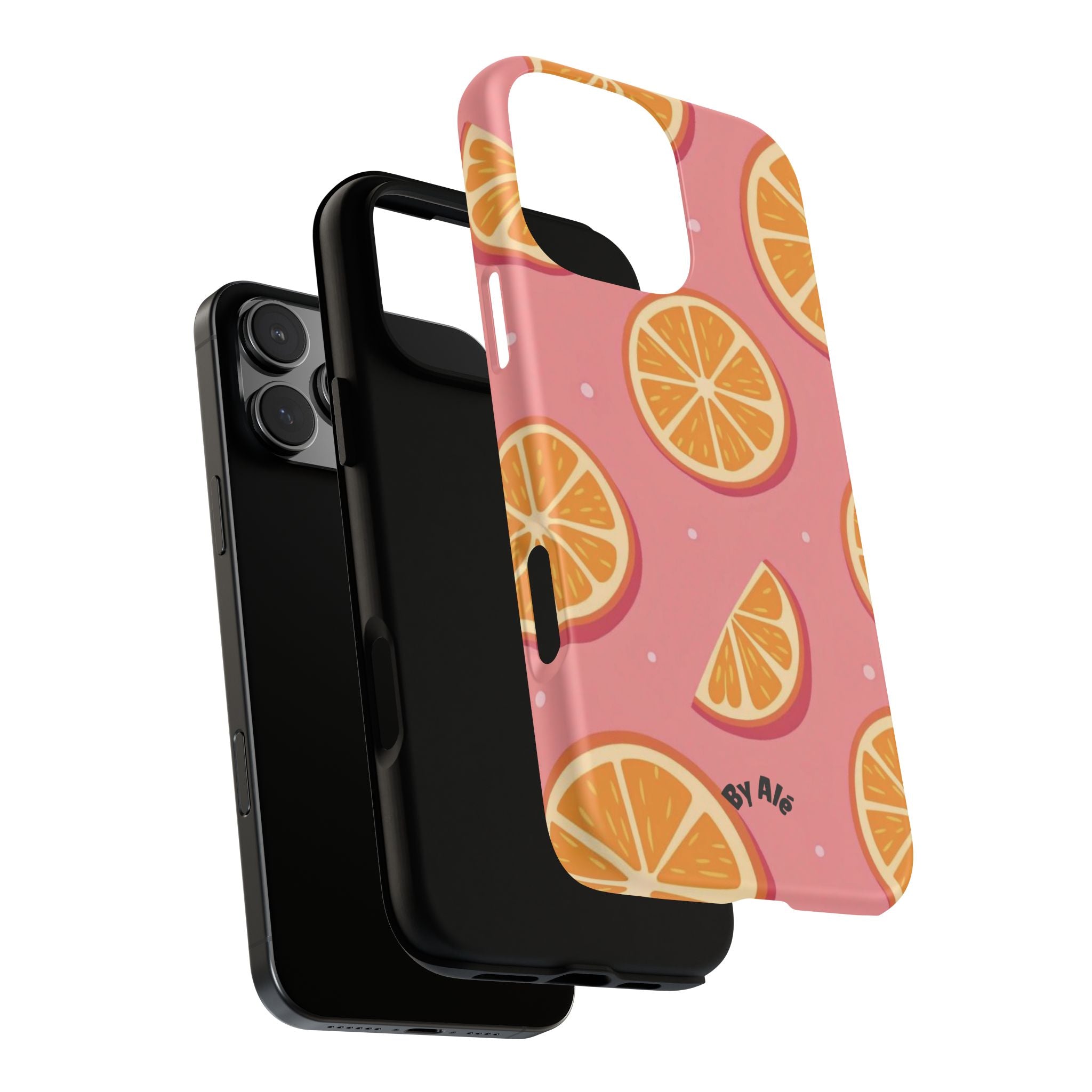 Pink Citrus Phone Case — Orange Slice Pattern Tough Case