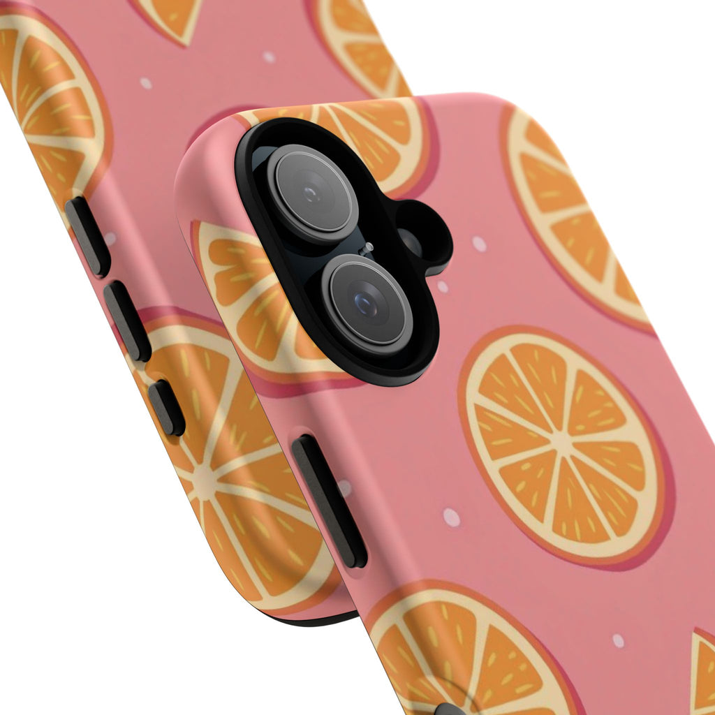 Pink Citrus Phone Case — Orange Slice Pattern Tough Case