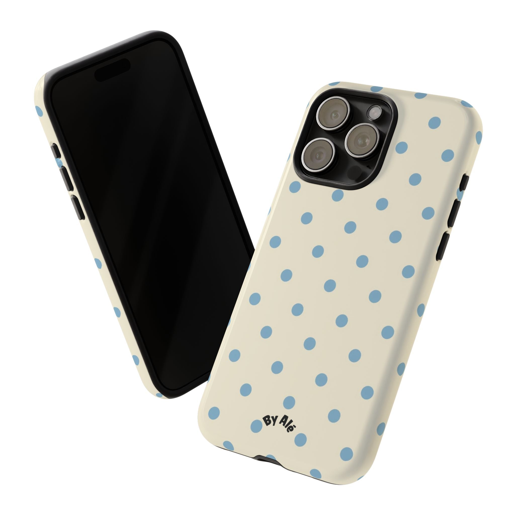 Pastel Blue Polka Dot Tough Phone Case — Cute Protective iPhone Cover