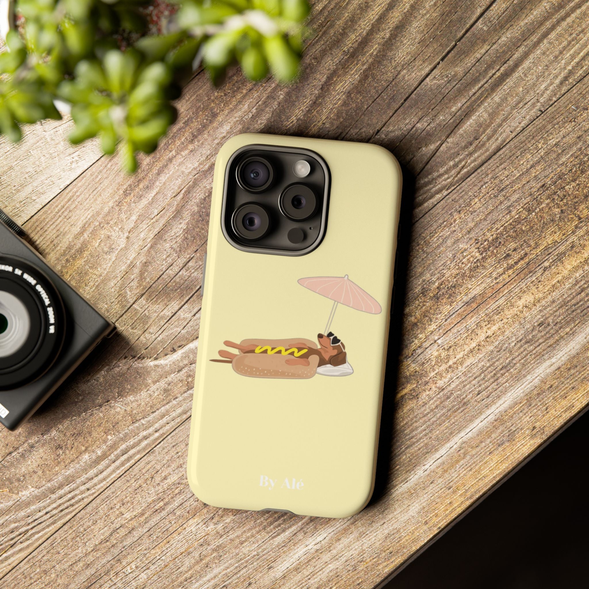 Dachshund Day Off - iPhone case
