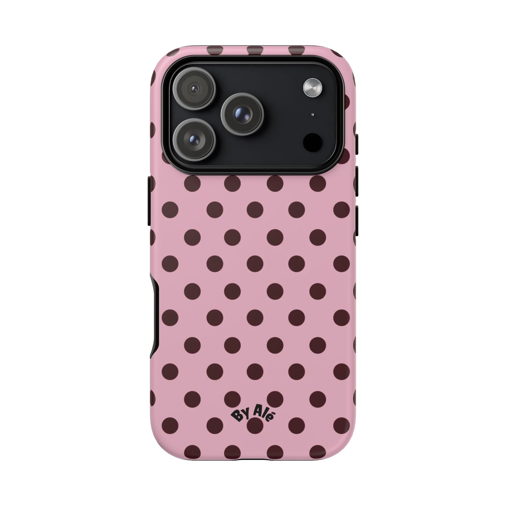 Pink Polka Dot Tough Phone Case – Protective iPhone Cover