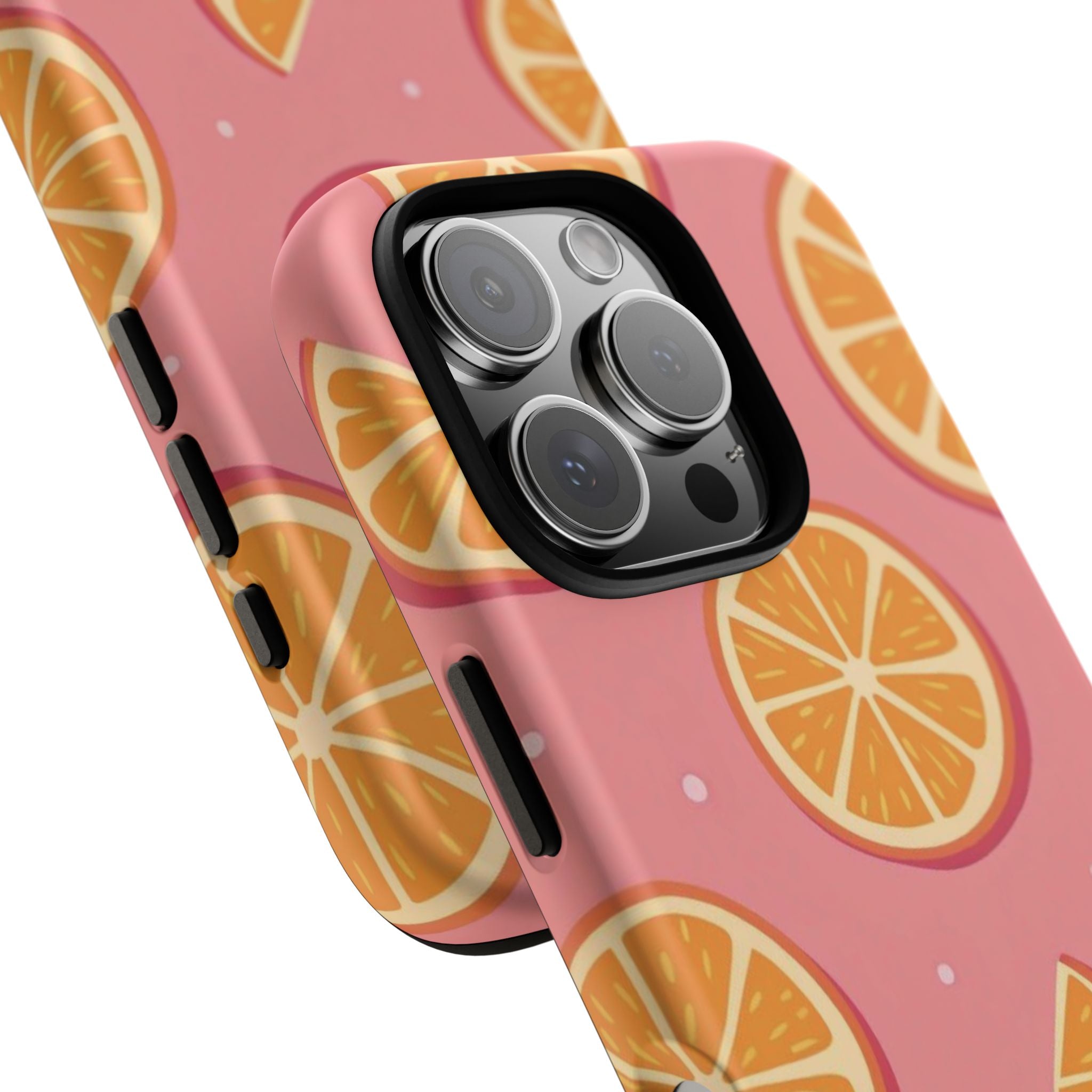 Pink Citrus Phone Case — Orange Slice Pattern Tough Case
