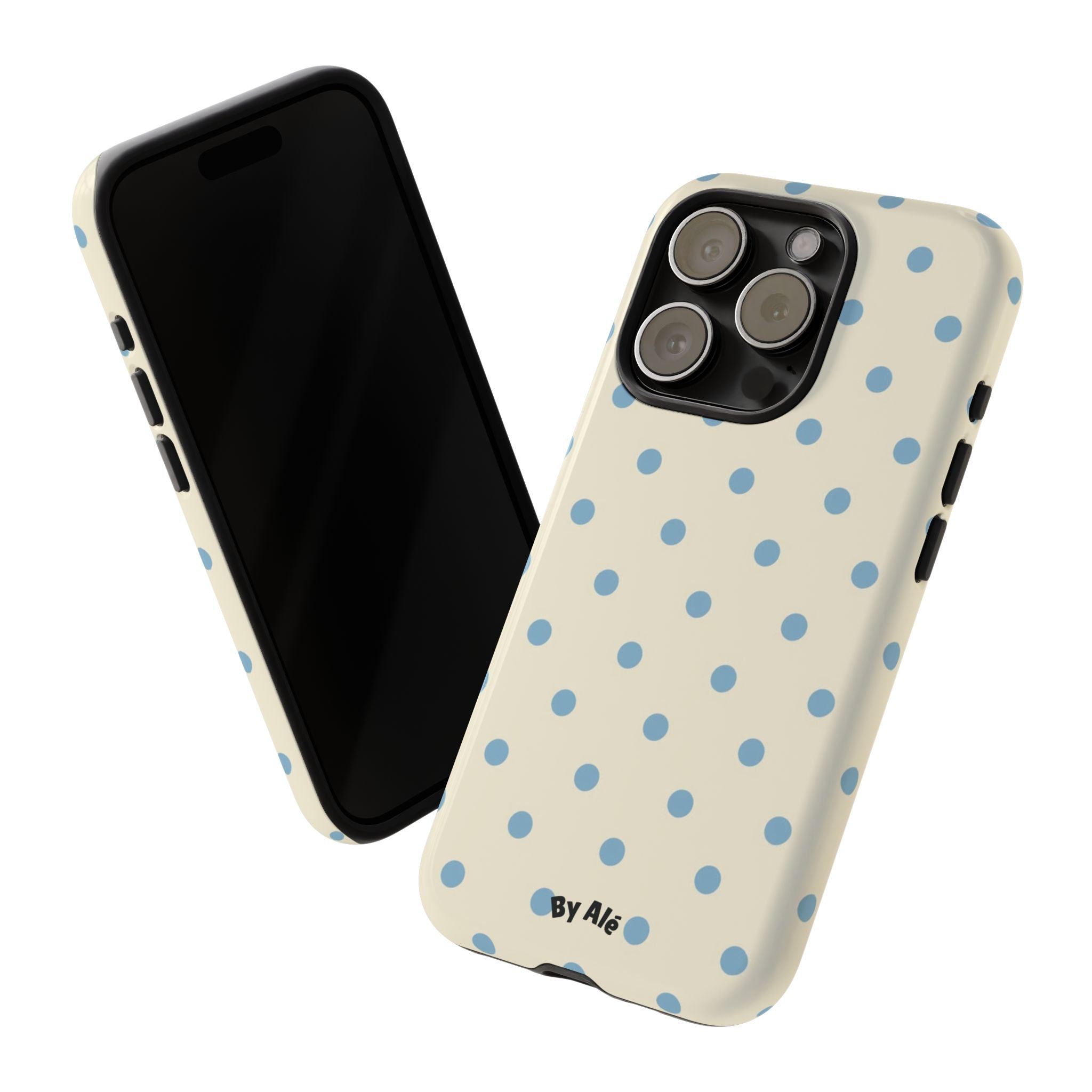 Pastel Blue Polka Dot Tough Phone Case — Cute Protective iPhone Cover