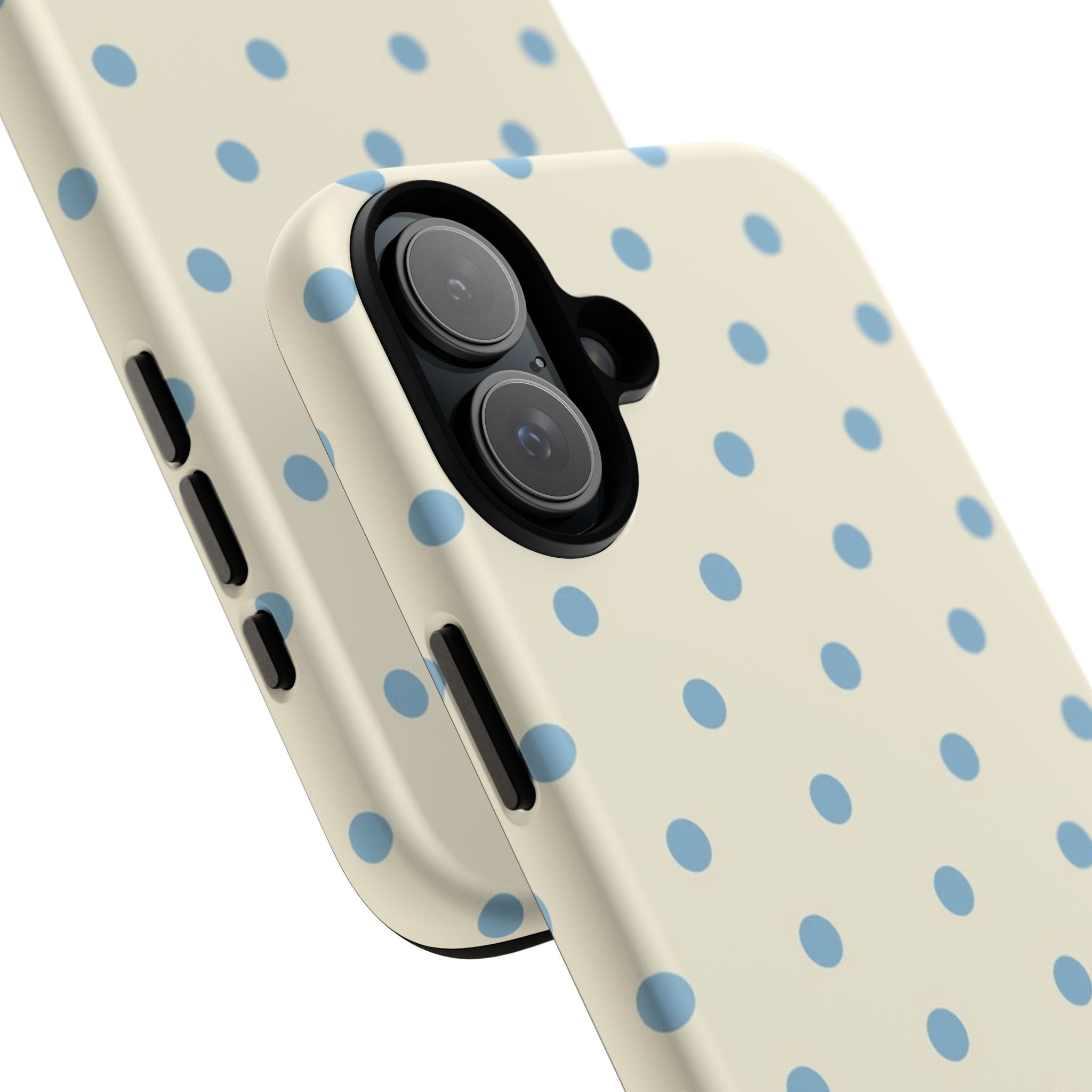 Pastel Blue Polka Dot Tough Phone Case — Cute Protective iPhone Cover