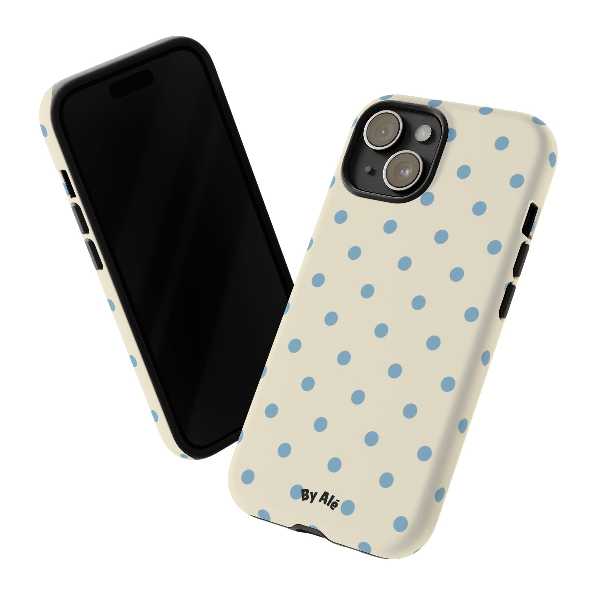 Pastel Blue Polka Dot Tough Phone Case — Cute Protective iPhone Cover